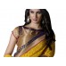 Triveni Exquisite Blue Colored Border Worked Jacquard Georgette Saree